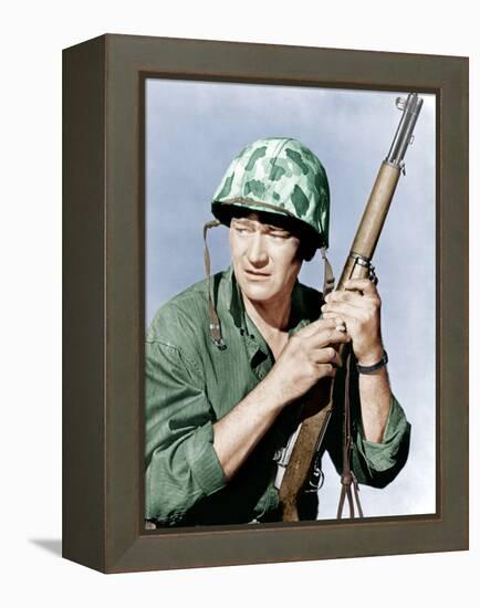 SANDS OF IWO JIMA, John Wayne, 1949-null-Framed Stretched Canvas