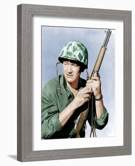 SANDS OF IWO JIMA, John Wayne, 1949-null-Framed Photo