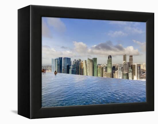 Sands Skypark Infinity Swimming Pool on 57th Floor of Marina Bay Sands Hotel, Marina Bay, Singapore-Gavin Hellier-Framed Premier Image Canvas