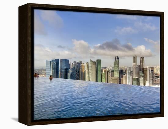 Sands Skypark Infinity Swimming Pool on 57th Floor of Marina Bay Sands Hotel, Marina Bay, Singapore-Gavin Hellier-Framed Premier Image Canvas