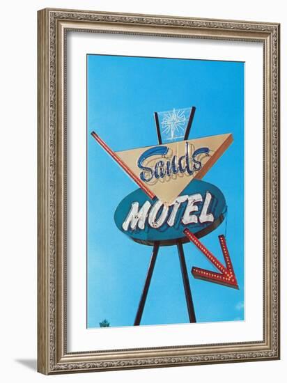 Sands Vintage Motel-null-Framed Art Print