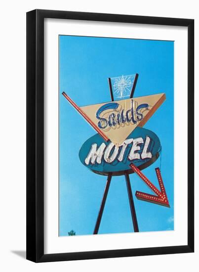 Sands Vintage Motel-null-Framed Art Print