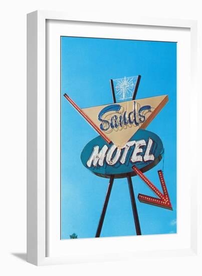 Sands Vintage Motel-null-Framed Art Print