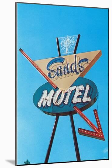 Sands Vintage Motel-null-Mounted Art Print
