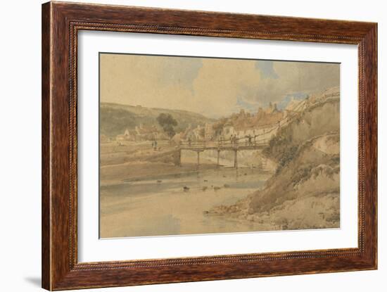 Sandsend, Yorkshire, 1802 (W/C over Graphite on Textured Wove Paper Laid Down on Card)-Thomas Girtin-Framed Giclee Print