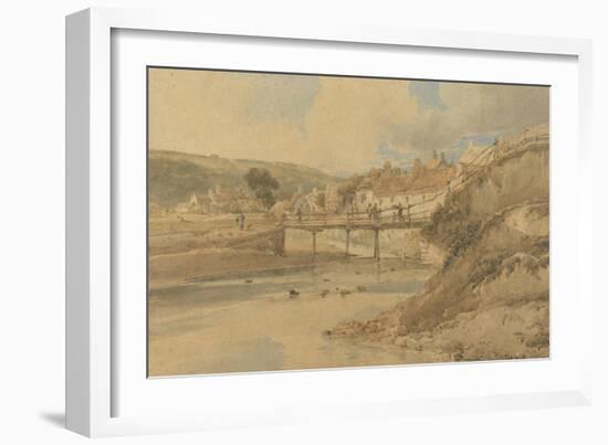 Sandsend, Yorkshire, 1802 (W/C over Graphite on Textured Wove Paper Laid Down on Card)-Thomas Girtin-Framed Giclee Print