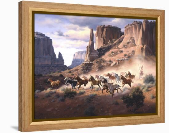 Sandstone and Stolen Horses-Jack Sorenson-Framed Stretched Canvas