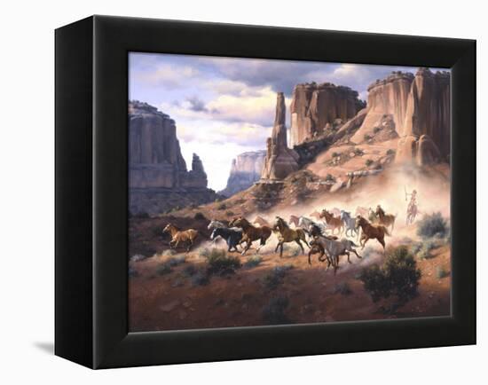 Sandstone and Stolen Horses-Jack Sorenson-Framed Stretched Canvas