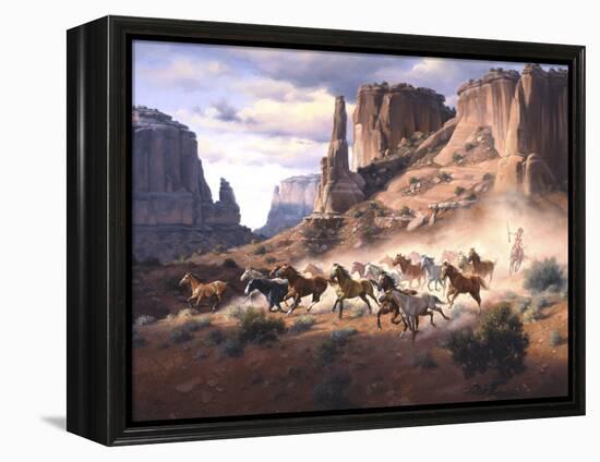 Sandstone and Stolen Horses-Jack Sorenson-Framed Stretched Canvas