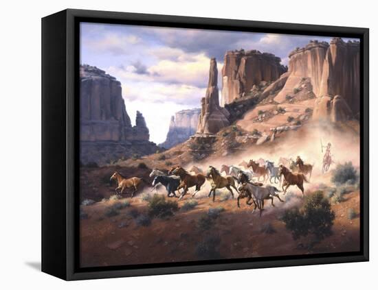 Sandstone and Stolen Horses-Jack Sorenson-Framed Stretched Canvas