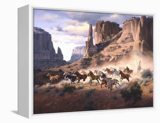 Sandstone and Stolen Horses-Jack Sorenson-Framed Stretched Canvas