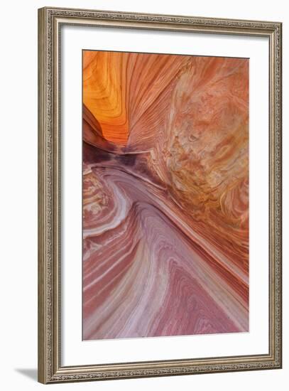 Sandstone at the Wave in the Vermillion Cliffs Wilderness, Arizona-Chuck Haney-Framed Photographic Print
