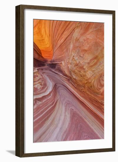 Sandstone at the Wave in the Vermillion Cliffs Wilderness, Arizona-Chuck Haney-Framed Photographic Print