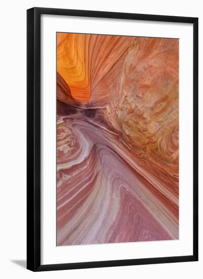 Sandstone at the Wave in the Vermillion Cliffs Wilderness, Arizona-Chuck Haney-Framed Photographic Print