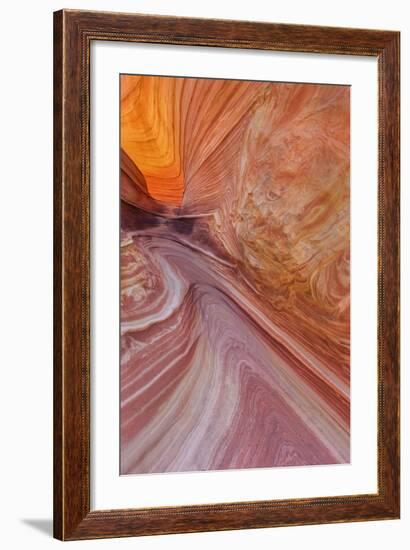 Sandstone at the Wave in the Vermillion Cliffs Wilderness, Arizona-Chuck Haney-Framed Photographic Print