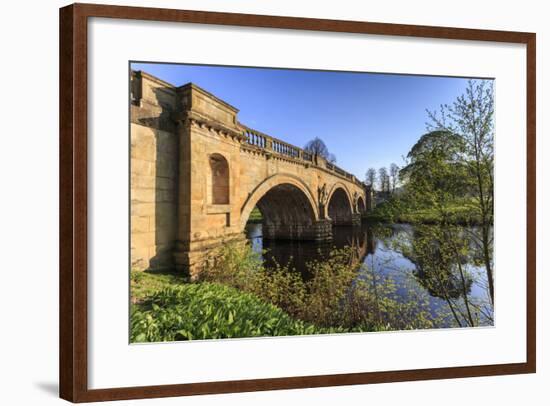 Sandstone Bridge by Paine over River Derwent on a Spring Morning, Chatsworth Estate-Eleanor Scriven-Framed Photographic Print