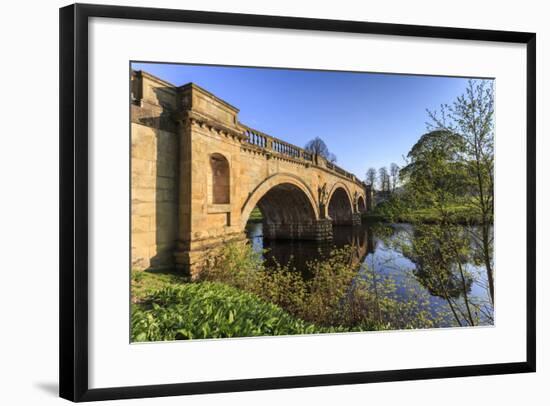 Sandstone Bridge by Paine over River Derwent on a Spring Morning, Chatsworth Estate-Eleanor Scriven-Framed Photographic Print