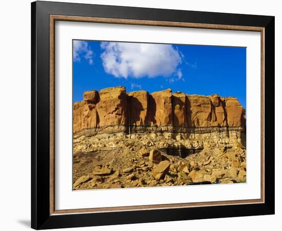 Sandstone Butte in Chaco Culture National Historical Park Scenery, New Mexico-Michael DeFreitas-Framed Photographic Print