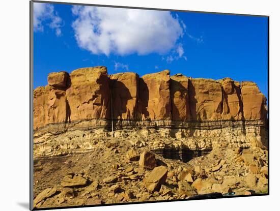 Sandstone Butte in Chaco Culture National Historical Park Scenery, New Mexico-Michael DeFreitas-Mounted Photographic Print