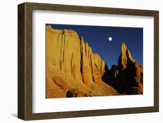 Sandstone Cliff At Sunset, Colorado Plateau, Kodachrome Basin State Park, Utah, USA November 2012-Jouan Rius-Framed Photographic Print
