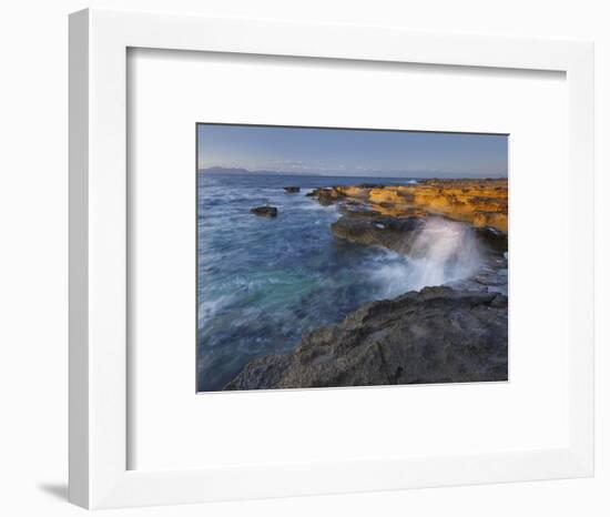 Sandstone Coast at Betlem, Del Llevant Peninsula, Majorca, Spain-Rainer Mirau-Framed Photographic Print