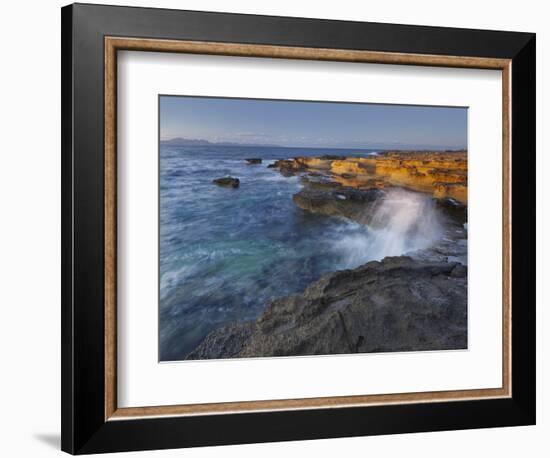 Sandstone Coast at Betlem, Del Llevant Peninsula, Majorca, Spain-Rainer Mirau-Framed Photographic Print