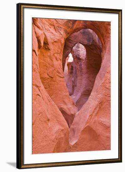 Sandstone formations in Peek-a-boo Gulch, Grand Staircase-Escalante National Monument, Utah, USA-Russ Bishop-Framed Premium Photographic Print