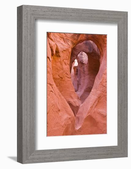 Sandstone formations in Peek-a-boo Gulch, Grand Staircase-Escalante National Monument, Utah, USA-Russ Bishop-Framed Photographic Print