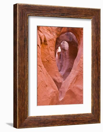 Sandstone formations in Peek-a-boo Gulch, Grand Staircase-Escalante National Monument, Utah, USA-Russ Bishop-Framed Photographic Print