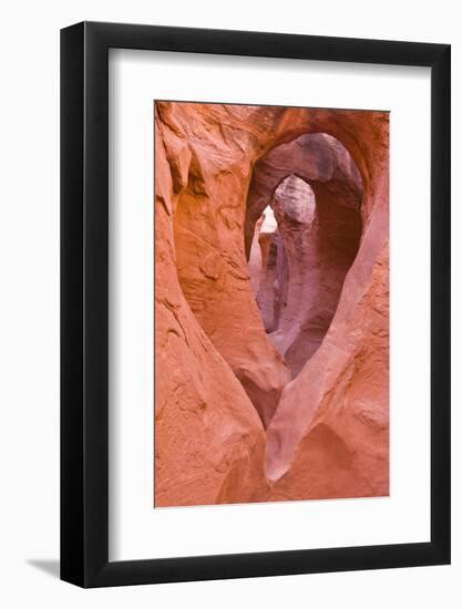 Sandstone formations in Peek-a-boo Gulch, Grand Staircase-Escalante National Monument, Utah, USA-Russ Bishop-Framed Photographic Print