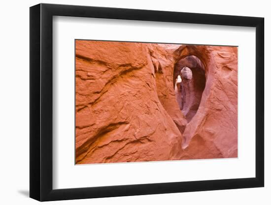 Sandstone formations in Peek-a-boo Gulch, Grand Staircase-Escalante National Monument, Utah, USA-Russ Bishop-Framed Photographic Print