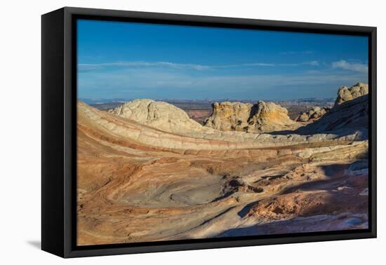 Sandstone landscape, Vermillion Cliffs, White Pocket wilderness, Bureau of Land Management, Arizona-Howie Garber-Framed Premier Image Canvas