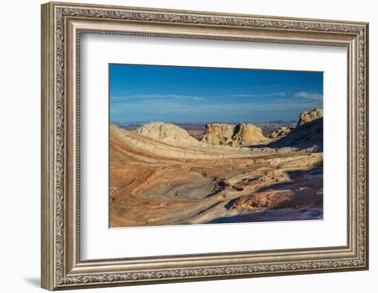 Sandstone landscape, Vermillion Cliffs, White Pocket wilderness, Bureau of Land Management, Arizona-Howie Garber-Framed Photographic Print