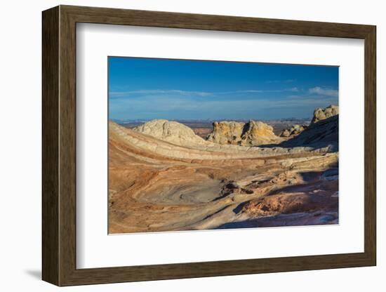 Sandstone landscape, Vermillion Cliffs, White Pocket wilderness, Bureau of Land Management, Arizona-Howie Garber-Framed Photographic Print