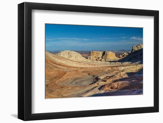 Sandstone landscape, Vermillion Cliffs, White Pocket wilderness, Bureau of Land Management, Arizona-Howie Garber-Framed Photographic Print