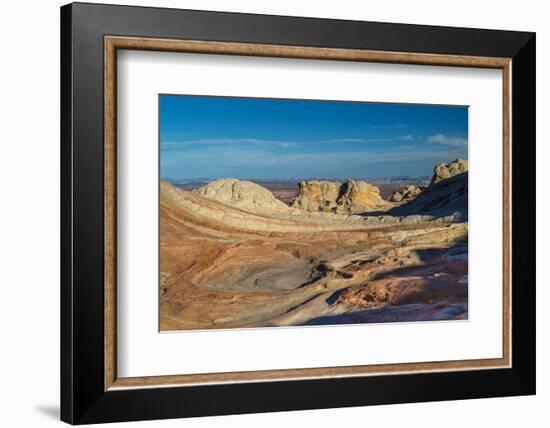 Sandstone landscape, Vermillion Cliffs, White Pocket wilderness, Bureau of Land Management, Arizona-Howie Garber-Framed Photographic Print