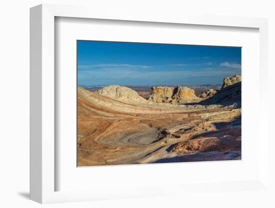 Sandstone landscape, Vermillion Cliffs, White Pocket wilderness, Bureau of Land Management, Arizona-Howie Garber-Framed Photographic Print