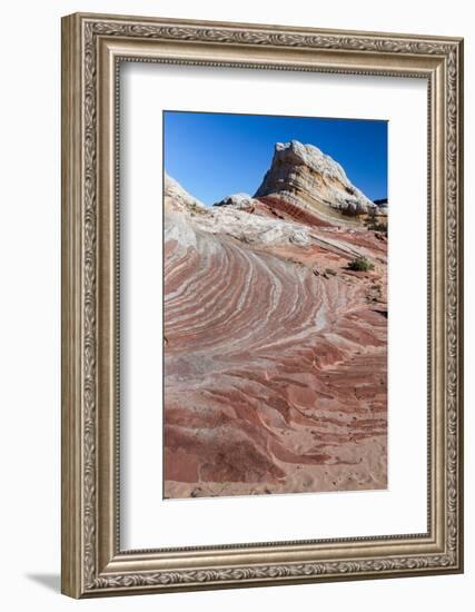 Sandstone landscape, Vermillion Cliffs, White Pocket wilderness, Bureau of Land Management, Arizona-Howie Garber-Framed Photographic Print