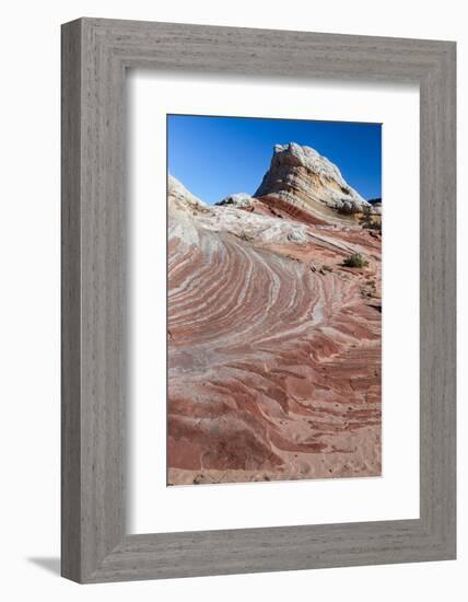 Sandstone landscape, Vermillion Cliffs, White Pocket wilderness, Bureau of Land Management, Arizona-Howie Garber-Framed Photographic Print