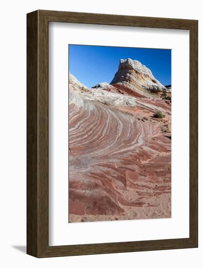 Sandstone landscape, Vermillion Cliffs, White Pocket wilderness, Bureau of Land Management, Arizona-Howie Garber-Framed Photographic Print