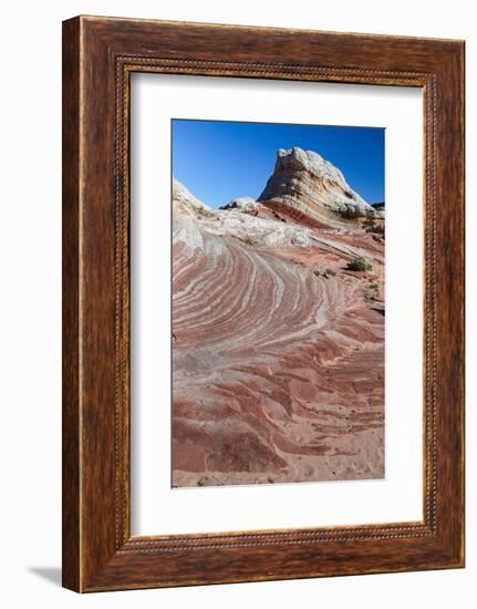 Sandstone landscape, Vermillion Cliffs, White Pocket wilderness, Bureau of Land Management, Arizona-Howie Garber-Framed Photographic Print