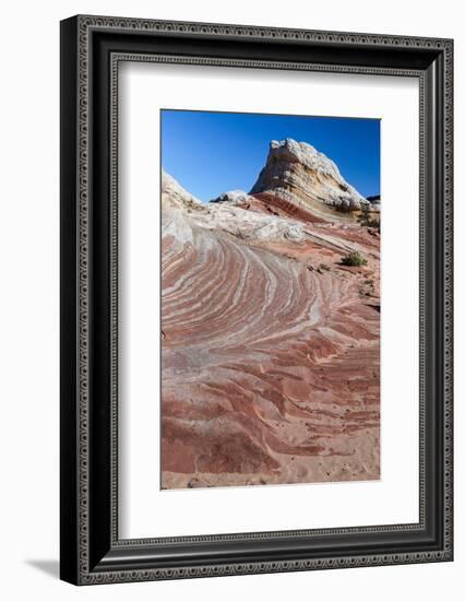 Sandstone landscape, Vermillion Cliffs, White Pocket wilderness, Bureau of Land Management, Arizona-Howie Garber-Framed Photographic Print