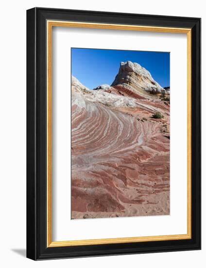 Sandstone landscape, Vermillion Cliffs, White Pocket wilderness, Bureau of Land Management, Arizona-Howie Garber-Framed Photographic Print