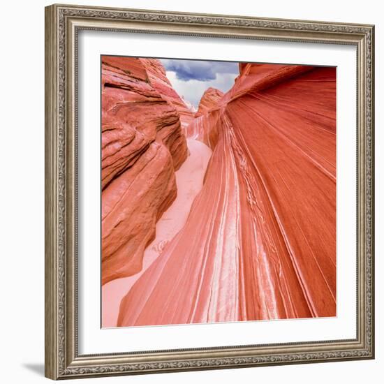 Sandstone Narrows in the Paria Canyon-Vermillion Cliffs Wilderness, Arizona-John Lambing-Framed Photographic Print