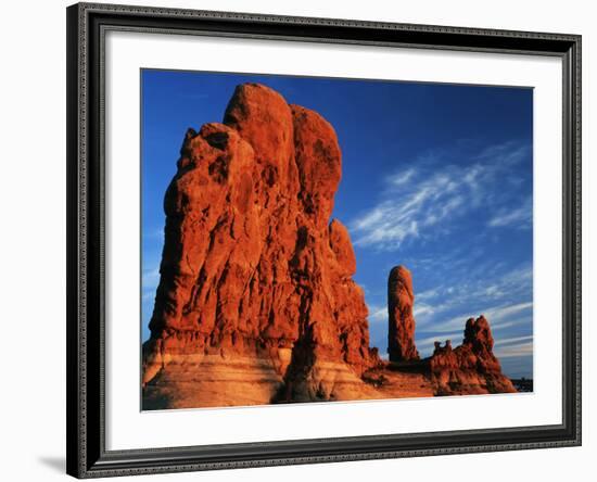 Sandstone Rock Formations at Arches National Park, Utah, USA-Scott T. Smith-Framed Photographic Print