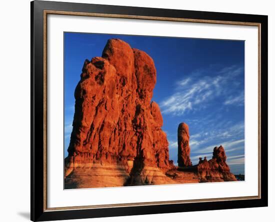 Sandstone Rock Formations at Arches National Park, Utah, USA-Scott T. Smith-Framed Photographic Print