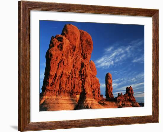 Sandstone Rock Formations at Arches National Park, Utah, USA-Scott T. Smith-Framed Photographic Print