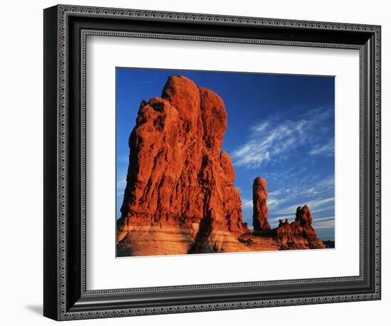 Sandstone Rock Formations at Arches National Park, Utah, USA-Scott T. Smith-Framed Photographic Print