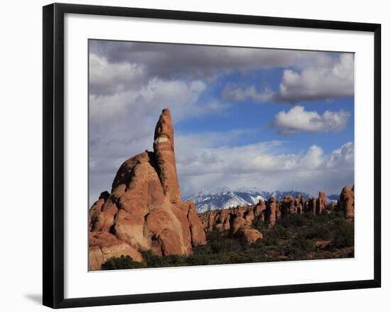 Sandstone Rock Formations in the Windows Region of Arches National Park, Near Moab, Utah-David Pickford-Framed Photographic Print