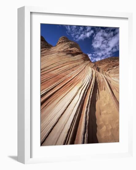 Sandstone Wave, Paria Canyon, Vermillion Cliffs Wilderness, Arizona, USA-Lee Frost-Framed Photographic Print